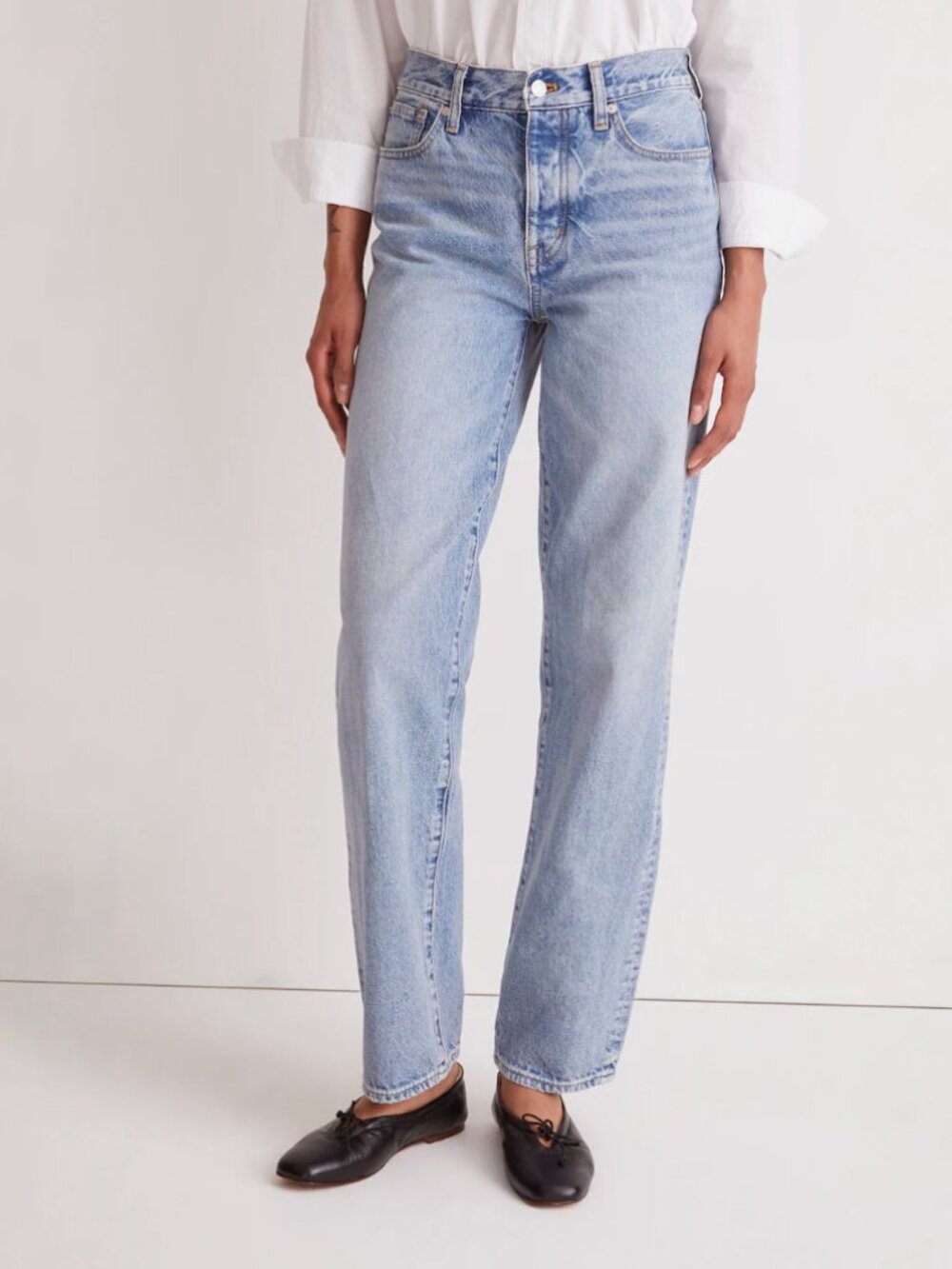 Madewell Low-Slung Straight Jeans Light Wash Size 24